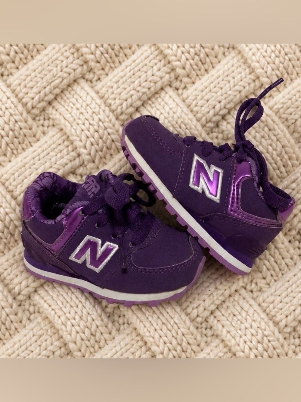 New Balance Purple Kids Sneakers Size 3